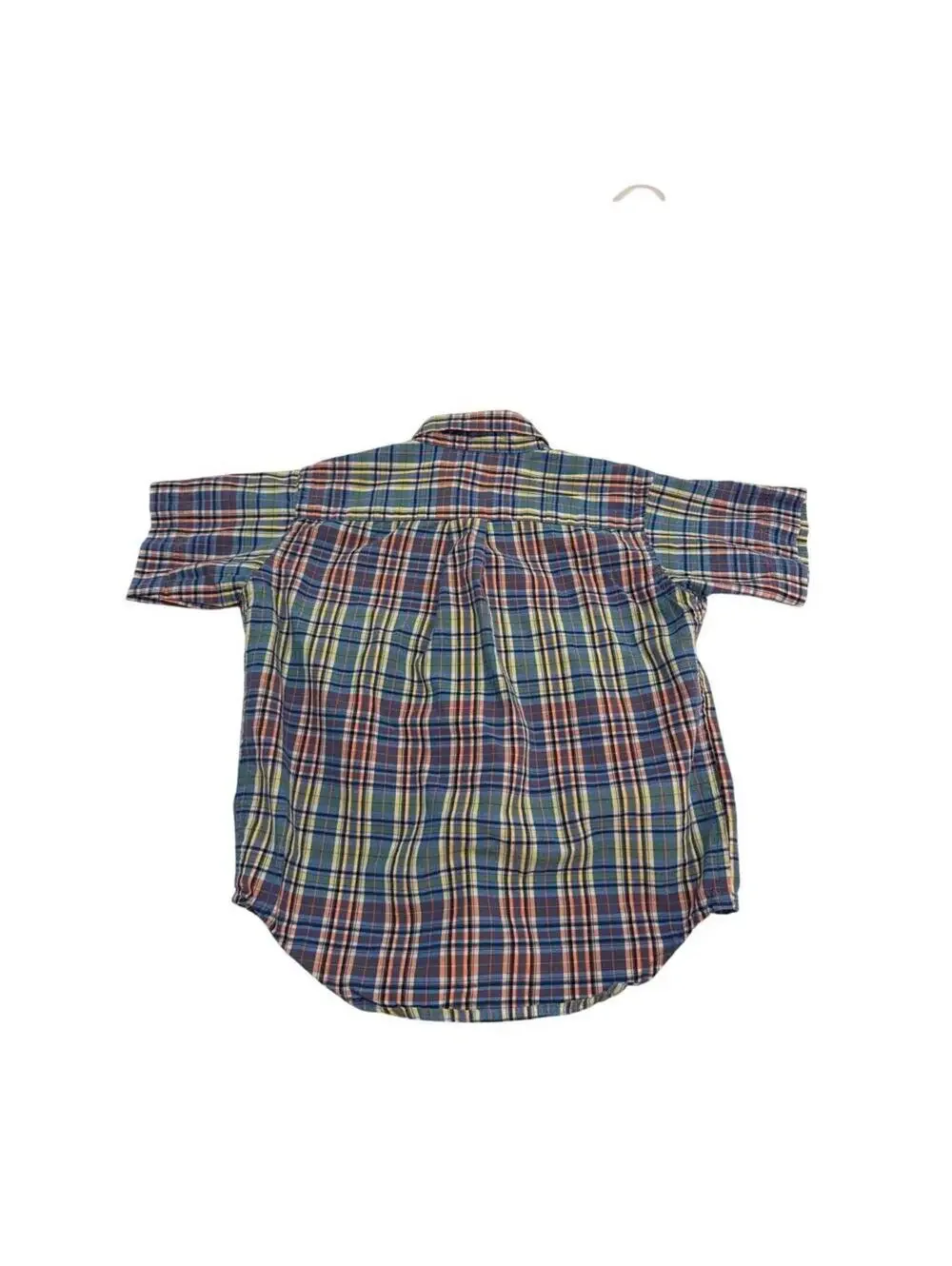 Ralph Lauren Boys 3T Plaid Button Up Shirt Multicolor Cotton Short Sleeve pony